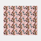 クラシックエレガントラスティックボホ フリースブランケット (正面(横))