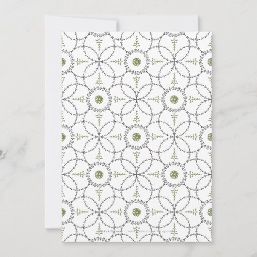 クラシックエレガントヴィンテージの結婚式は日付を保存 セーブザデート (裏面)