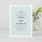 クラシックエレガント伝統的青航海の結婚s 招待状 (スタンド正面)