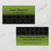 クラシックエレガント円名刺、ライム 名刺 (正面/裏面)