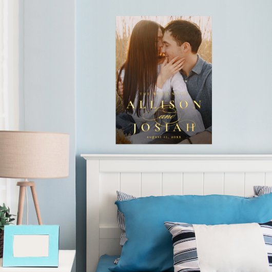 クラシックエレガント写真の種結婚類 箔ポスター (インサイチュ (寝室))