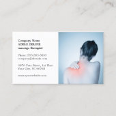 クラシックエレガント写真マッサージセラピスト 名刺 (正面)