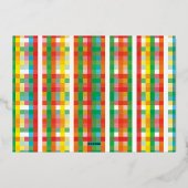 クラシックエレガント写真 | 金ゴールドメリークリスマス 箔シーズンカード (裏面)