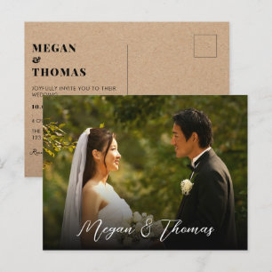 クラシックエレガント写結婚真 ポストカード