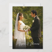 クラシックエレガント写結婚真 招待状 (正面)