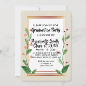 クラシックエレガント卒業 招待状 (正面)