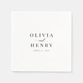 クラシックエレガント台本のリハ結婚ーサルディナー スタンダードカクテルナプキン (正面)