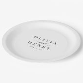 クラシックエレガント台本のリハ結婚ーサルディナー ペーパープレート (アングル)