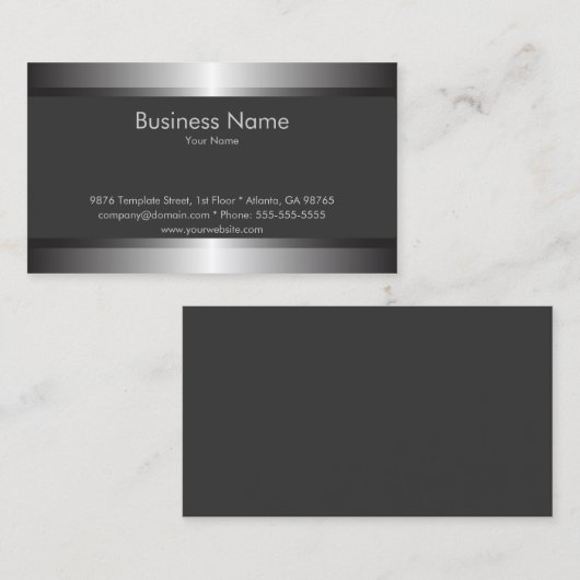 クラシックエレガント名刺テンプレート 名刺 (正面/裏面)