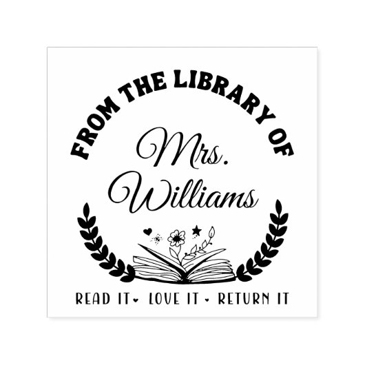 クラシックエレガント名前をカスタムする セルフインキングスタンプ (デザイン)