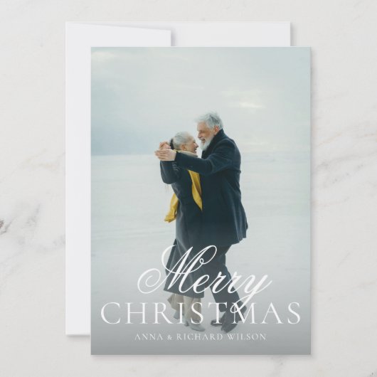 クラシックエレガント夫婦写真クリスマスカード シーズンカード (正面)