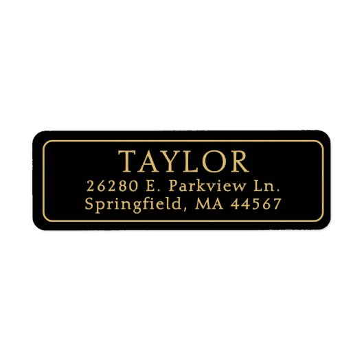 クラシックエレガント差出人住所ラベル ラベル (正面)