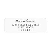 クラシックエレガント差出人住所 ラベル (正面)