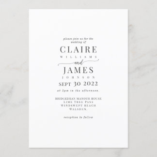 クラシックエレガント文字テンプレート 招待状