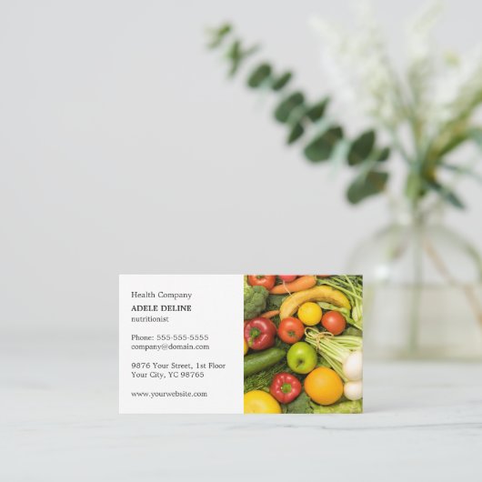 クラシックエレガント栄養士コーチ 名刺 (スタンド正面)