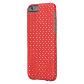 クラシックエレガント水玉模様赤と白 Case-Mate iPhoneケース (裏面左)