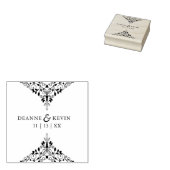 クラシックエレガント洗練結婚オーナメント ラバースタンプ (押印)