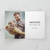 クラシックエレガント父の日の写真サンキューカード サンキューカード (内部)