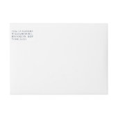 クラシックエレガント白ミニマル書 ラップアラウンドラベル (正面)