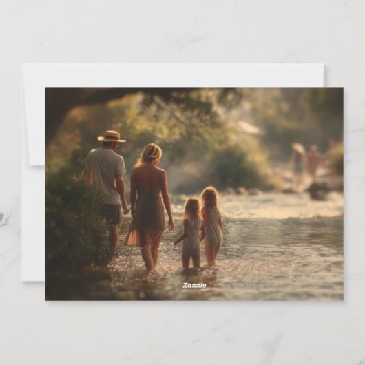 クラシックエレガント白メリーのクリスマス写真 シーズンカード (裏面)