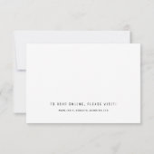 クラシックエレガント白黒の返信結婚カード 招待状 (裏面)