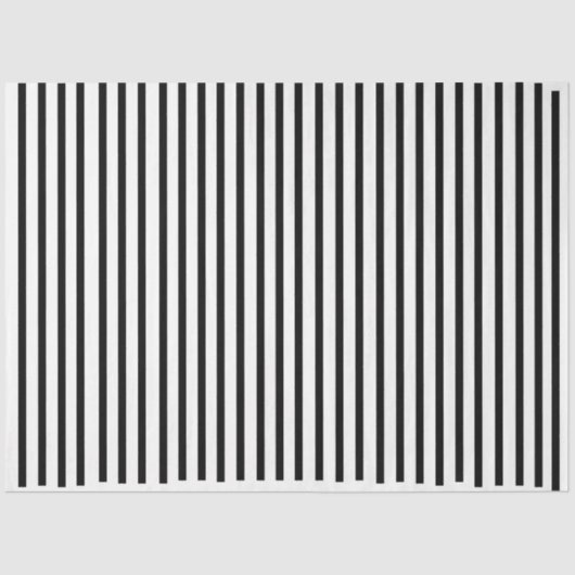 クラシックエレガント白黒ストライプ 薄葉紙 (正面)