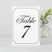 クラシックエレガント白黒チケットフレ結婚ーム 招待状 (スタンド正面)