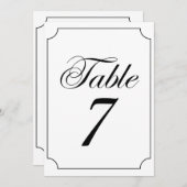 クラシックエレガント白黒チケットフレ結婚ーム 招待状 (正面/裏面)