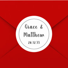 クラシックエレガント白黒ミニマ結婚リスト