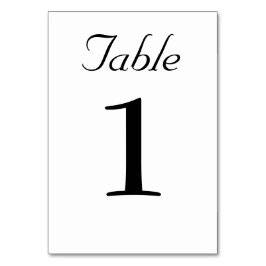 クラシックエレガント白黒素朴結婚ズ テーブルナンバー