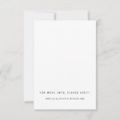 クラシックエレガント白黒結婚のエンクロージャカード 招待状 (裏面)