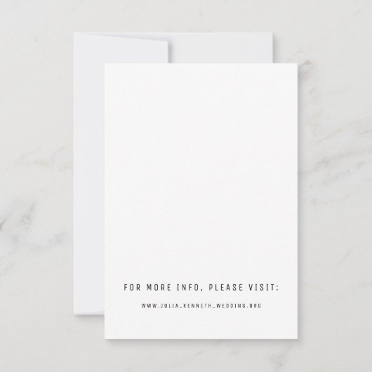 クラシックエレガント白黒結婚のエンクロージャカード 招待状 (裏面)