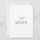 クラシックエレガント白黒結婚のテーブルカード (正面)