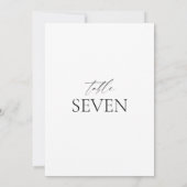 クラシックエレガント白黒結婚のテーブルカード (裏面)