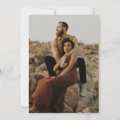 クラシックエレガント白黒結婚ズ セーブザデート (裏面)