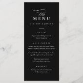 クラシックエレガント白黒結婚ズ メニュー (正面)