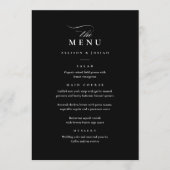 クラシックエレガント白黒結婚ズ メニュー (正面)