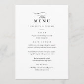 クラシックエレガント白黒結婚ズ メニュー (正面)