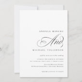 クラシックエレガント白黒結婚ズ 招待状 (正面)