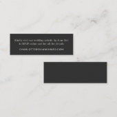 クラシックエレガント白黒RSVPオンラインミニカード スキニー名刺 (正面/裏面)