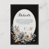 クラシックエレガント素朴フローラ結婚詳細5 エンクロージャーカード (正面)