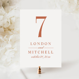 クラシックエレガント結婚テーブル番号 招待状