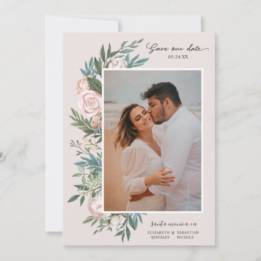 クラシックエレガント絵を描フローラ2写真 |赤面 セーブザデート (正面)