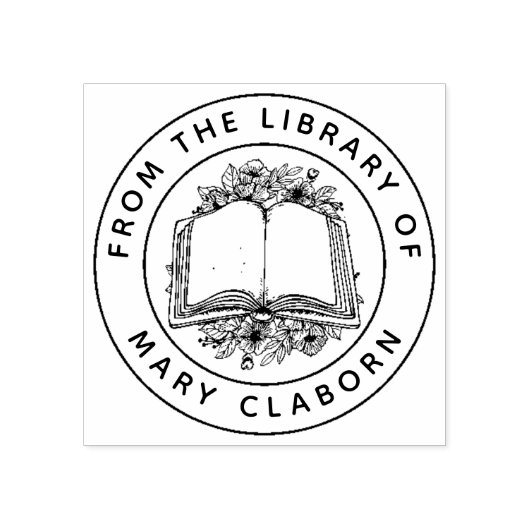 クラシックエレガント花の図書室から集めた ラバースタンプ (インプリント)