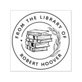 クラシックエレガント葉の書籍 セルフインキングスタンプ (デザイン)