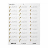 クラシックエレガント蝶結婚差出人住所 ラベル (フルシート)