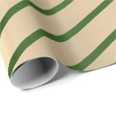 クラシックエレガント金ゴールドグストライプリーン ラッピングペーパー (ロールコーナー)