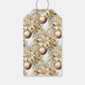 クラシックエレガント金ゴールドミント高級クリスマスブーケ ギフトタグ (裏面)