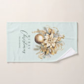 クラシックエレガント金ゴールドミント高級クリスマスブーケ ハンドタオル (ハンドタオル)