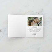 クラシックエレガント金ゴールド結婚の写真 サンキューカード (内部)